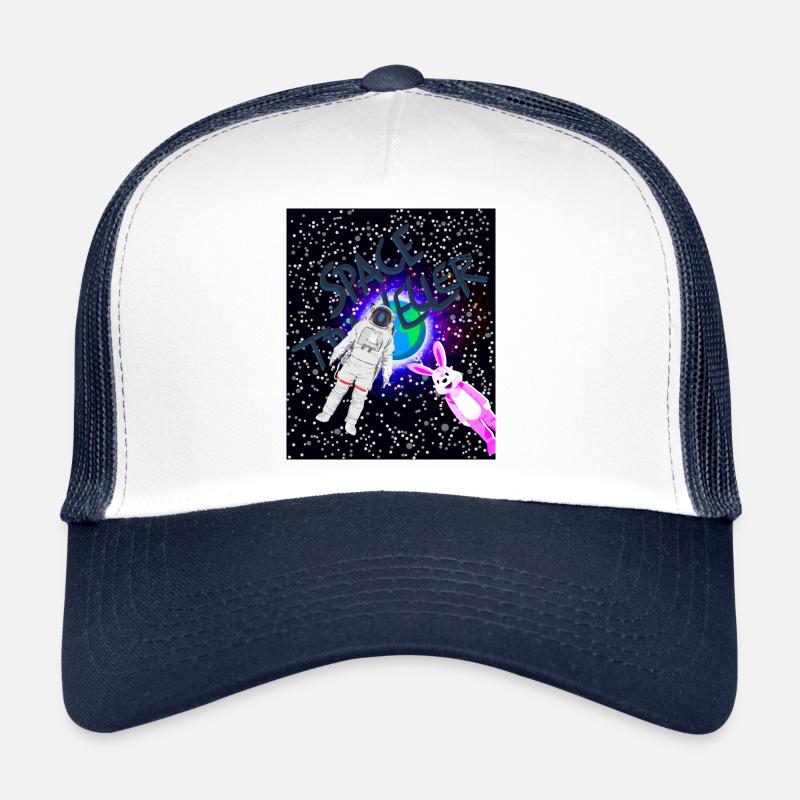 Astronaut und der rosa Hase - Space Traveller Trucker Cap