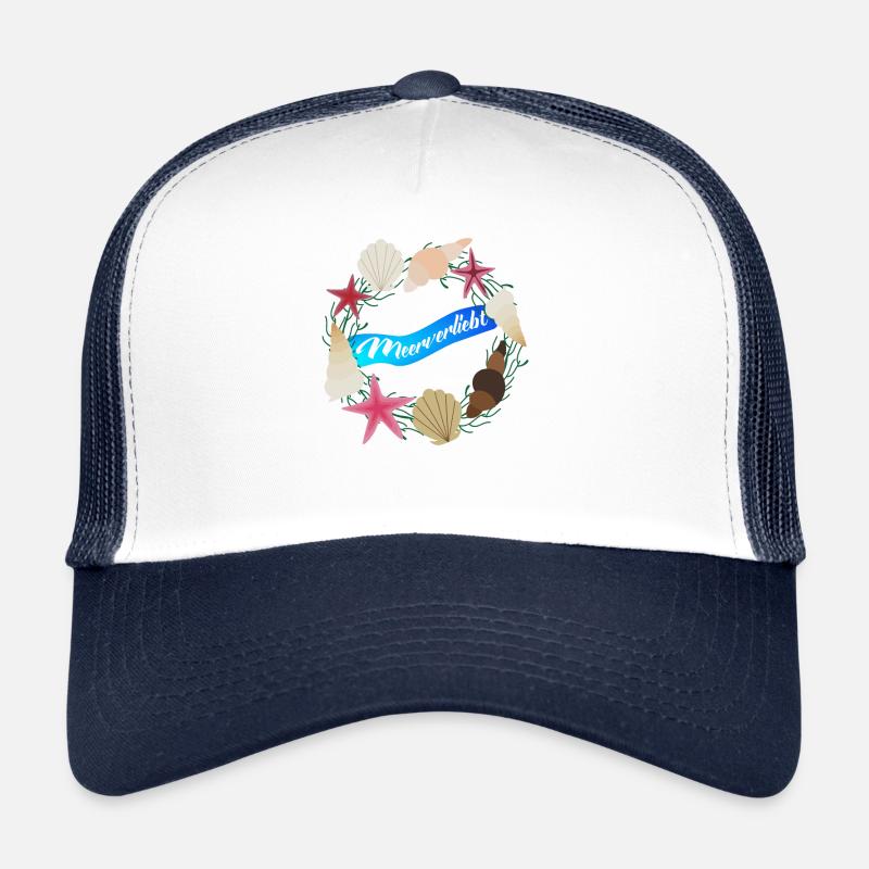 Meerverliebt - Trucker Cap - Weiß/Navy