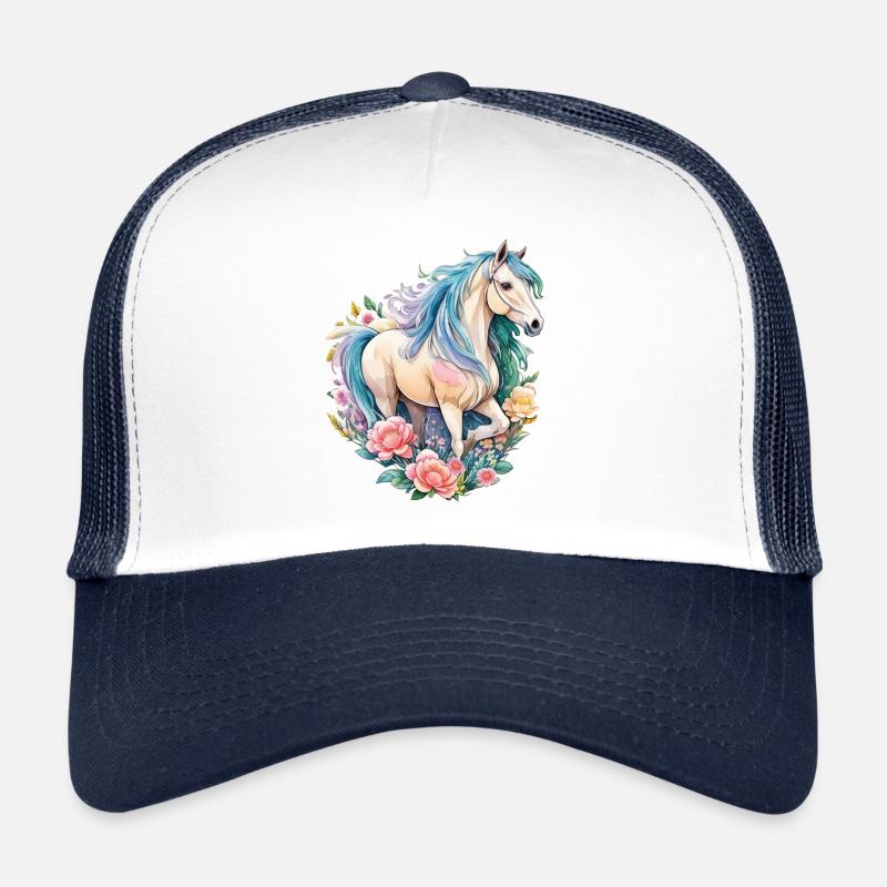 Pastel Horse Mare Beautiful Horse Artwork Trucker Cap
