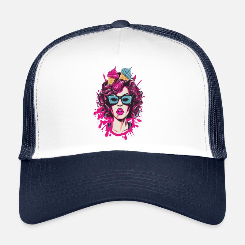 Vibrant Pop Art Comics Sister Trucker Cap