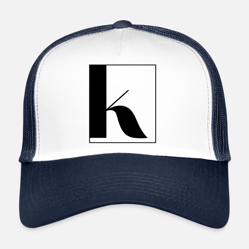Lettre alphabet k Casquette trucker 