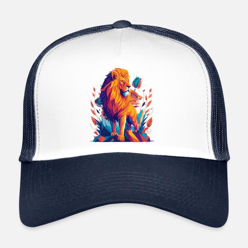 Polygone du Lion majestueux Casquette trucker 