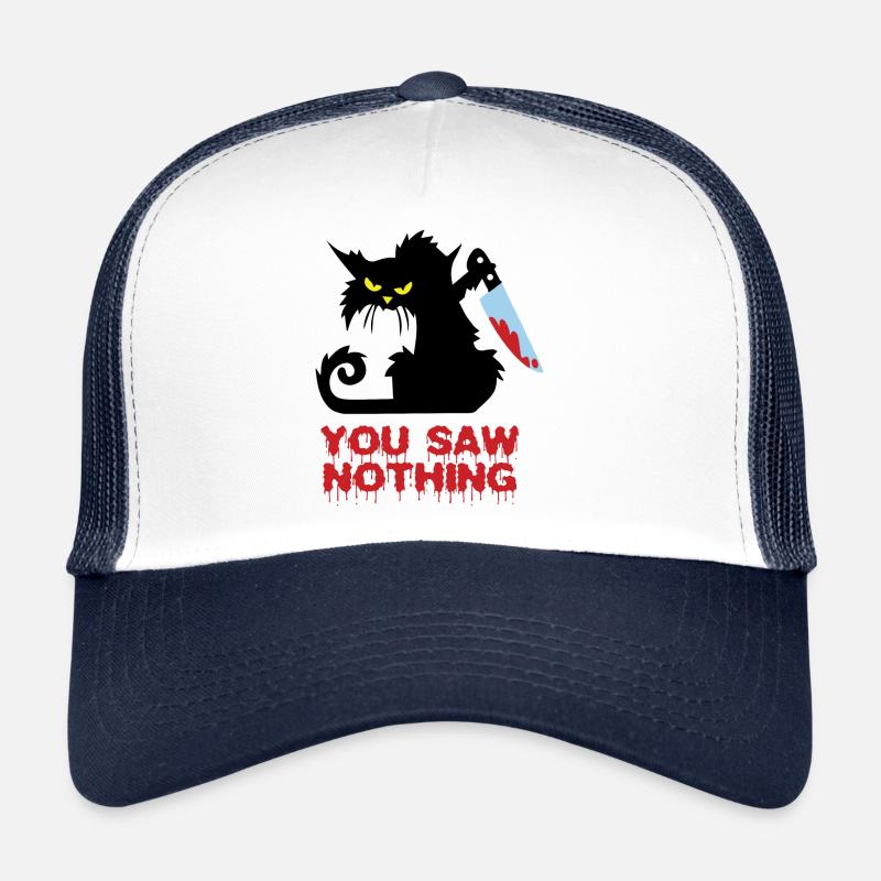 Vous n’avez rien vu – Mystérieux Cat Design Casquette trucker 