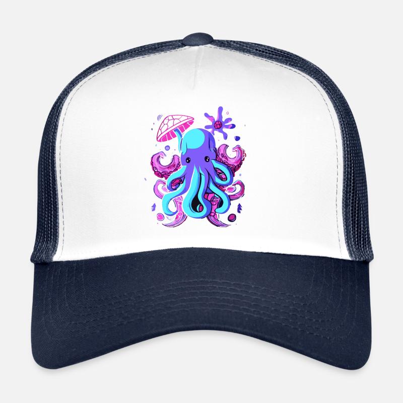 Octo Jelly Octopus Sea Creature Trucker Cap
