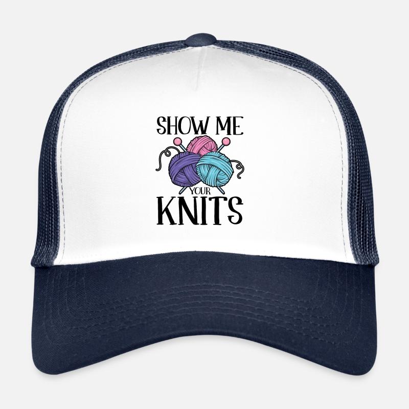 Show me your knits - Trucker Cap - Weiß/Navy