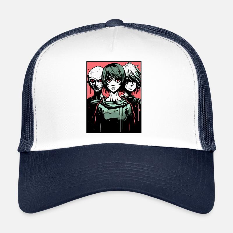 Cartoon Manga Anime, Dies sollte ein Anime sein - Trucker Cap - Weiß/Navy