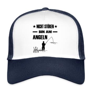 Angeln - Trucker Cap - Weiß/Navy - Vorne