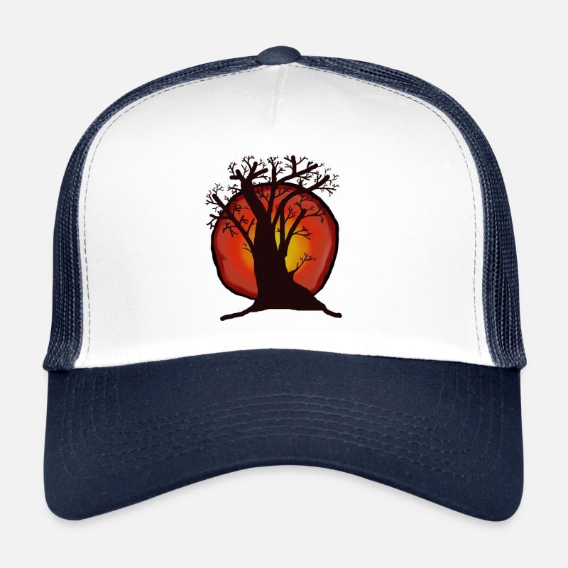 Arbre, Soleil, Coucher De Soleil, Rayons De Soleil, Forêt Casquette trucker 