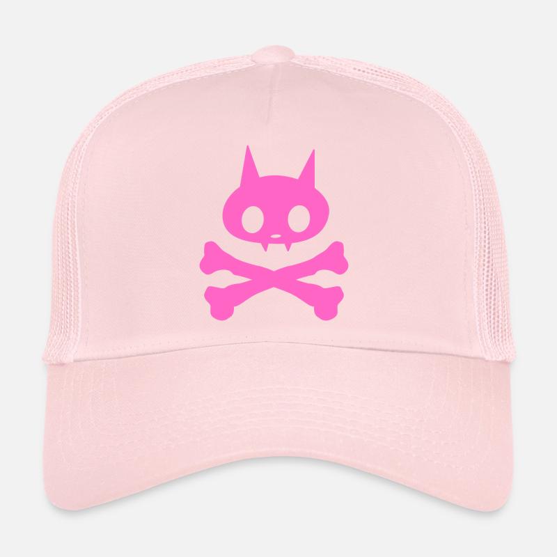 Chat squelette fille Casquette trucker 