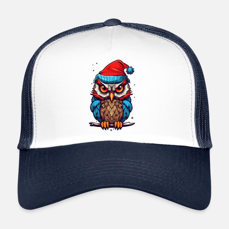 Süße Eule mit Weihnachtsmütze Kawaii Geschenk Trucker Cap