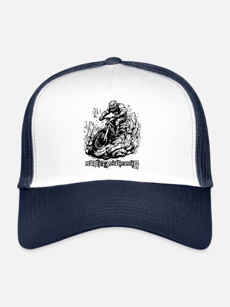 Mountain biking - Trucker Cap - white/navy - Front