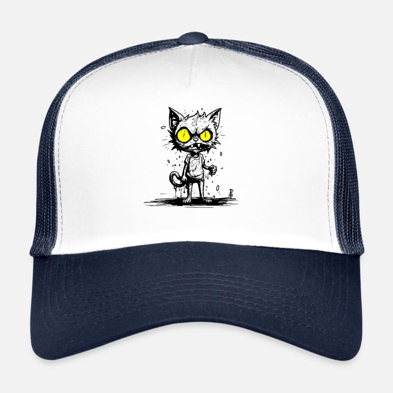 Schreckliche Horror Zombie Katze Trucker Cap