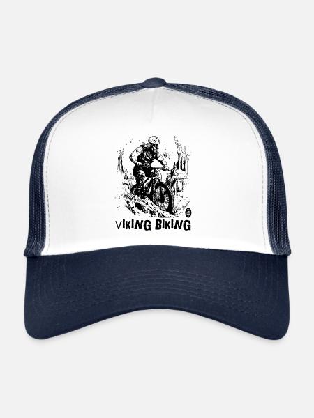 VTT Vikings - Casquette trucker  - blanc/marine - Devant