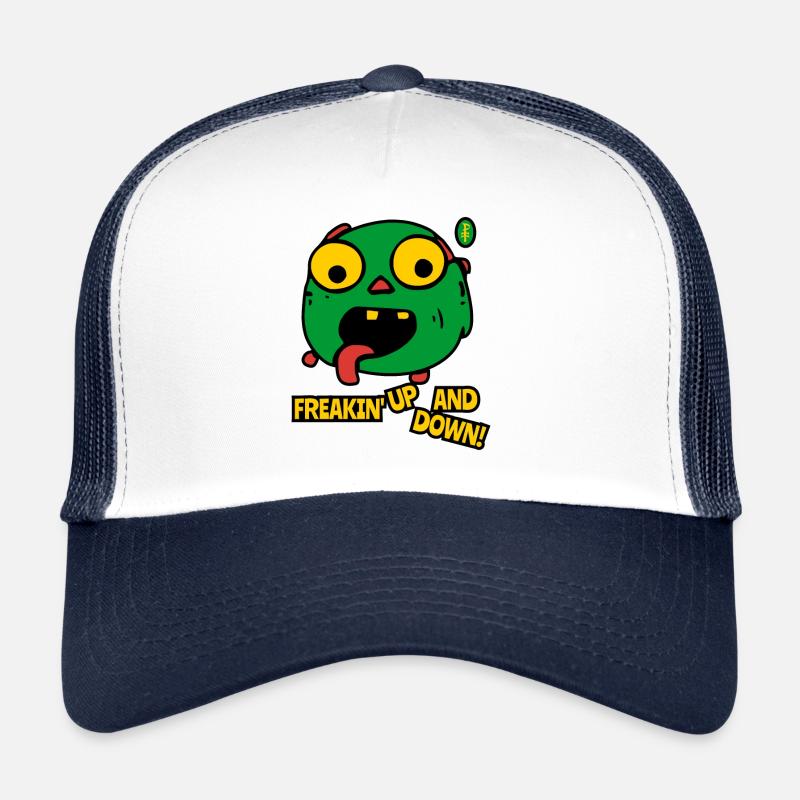 Freakin' Up and Down Cartoon Monster Trucker Cap