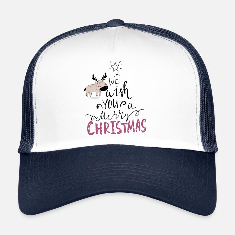 Merry Christmas Rentier Trucker Cap
