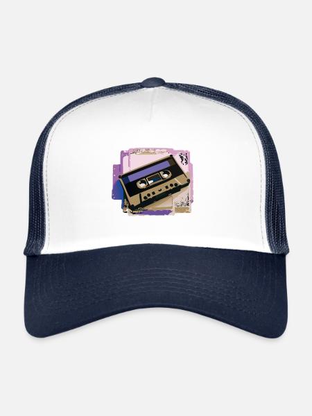 Cassette - Trucker Cap - white/navy - Front