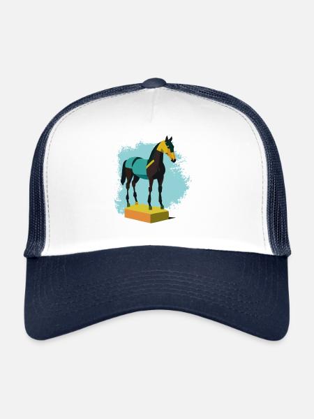 Horse - Trucker Cap - white/navy