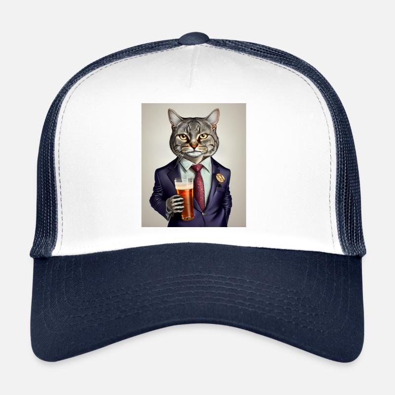 Chat dans le bar Casquette trucker 