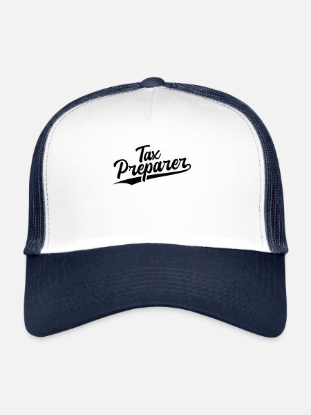 Emploi Rétro Swoosh - Préparateur de déclarations de revenus - Casquette trucker  - blanc/marine - Devant