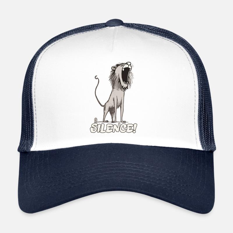 Le lion de dessin animé rugit : CALME Casquette trucker 