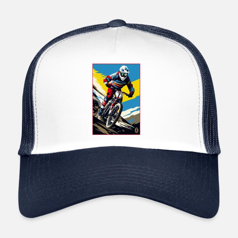 Vélo de montagne de descente Pop Art Casquette trucker 