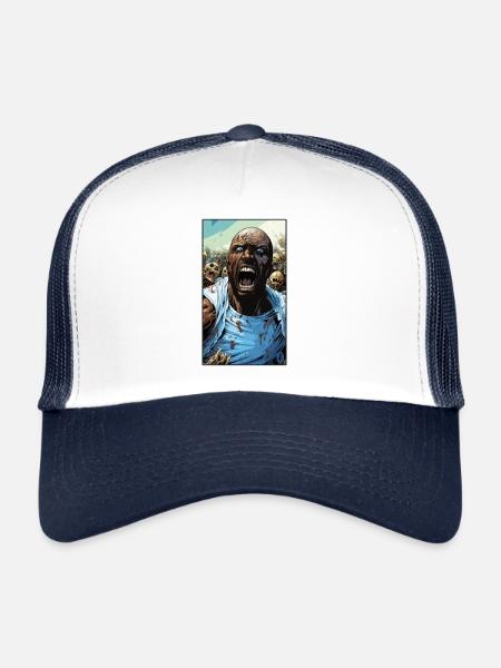 The Last Man of the Zombie Apocalypse - Trucker Cap - white/navy - Front