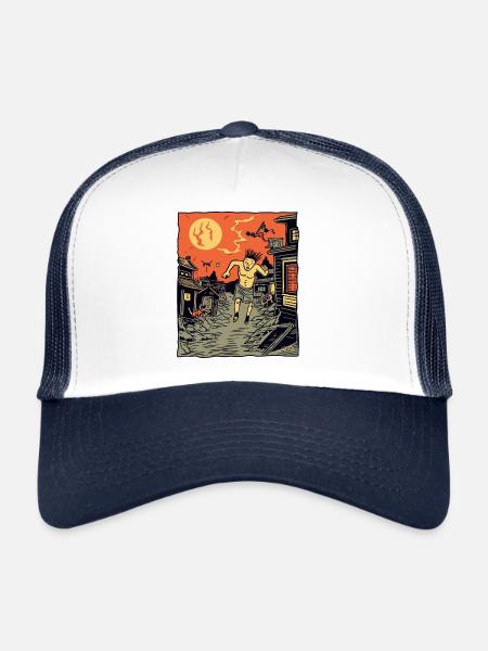 The Asian City Long Distance Runner - Trucker Cap - white/navy - Front