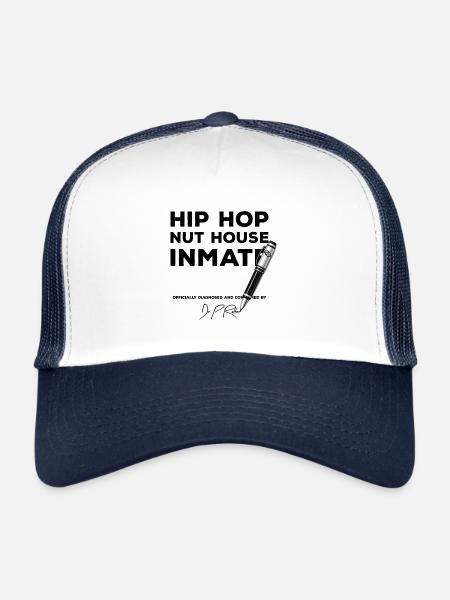 Diagnostic approuvé, hip-hop détenu du slap mill - Casquette trucker  - blanc/marine - Devant