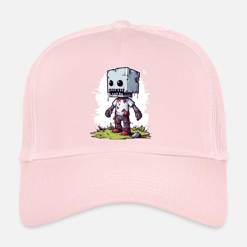 Pixelated Pixel Zombie Trucker Cap
