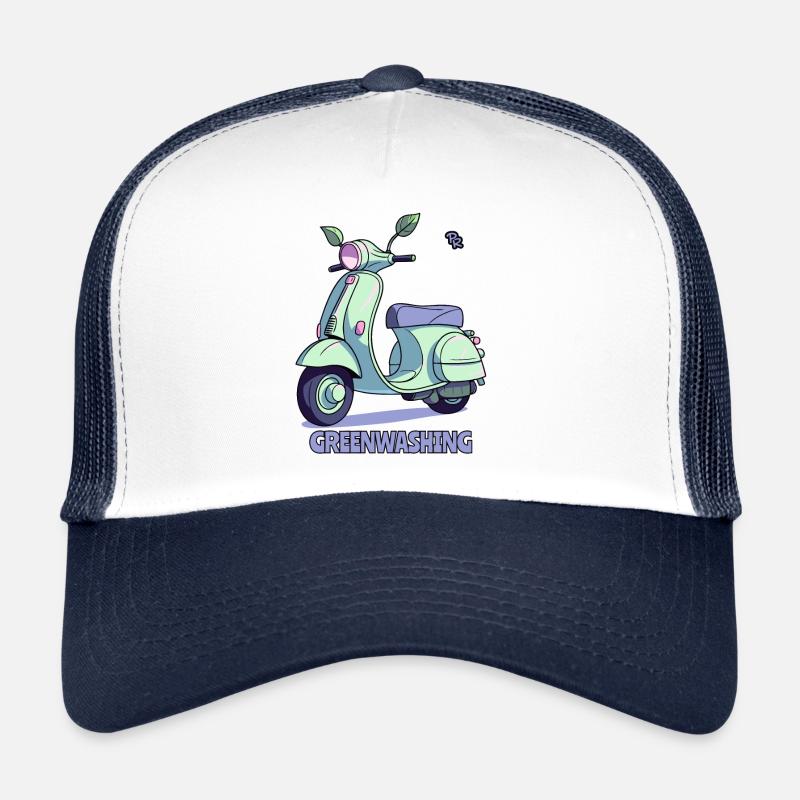 Écoblanchiment de trottinette, balade en trottinette et feuilles Casquette trucker 