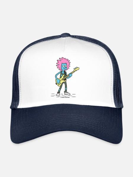 The coolest bass player in the band - Trucker Cap - white/navy - Front