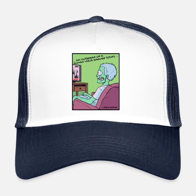 Schlechtes in den Zombie-Nachrichten, Menschen - Trucker Cap - Weiß/Navy