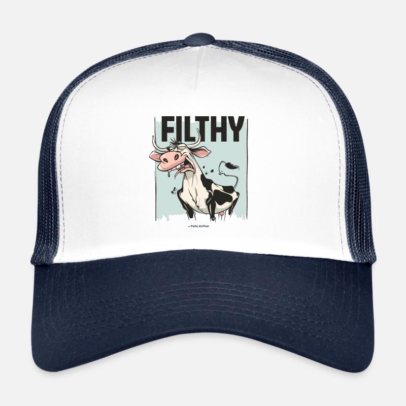 Vache dégoûtée, sale et crasseuse Casquette trucker 