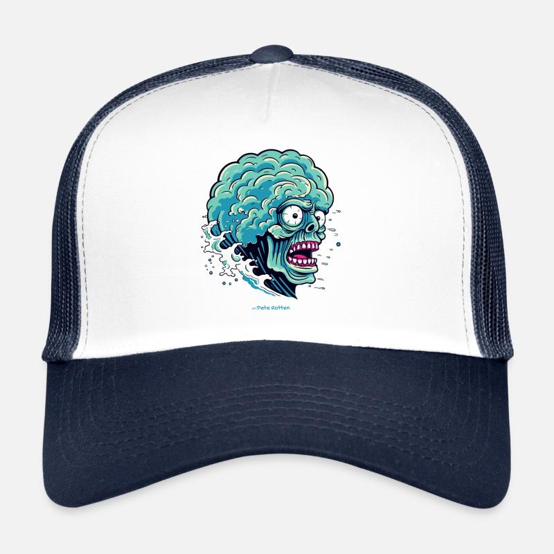 Brainwaves: Skull of a zombie Trucker Cap