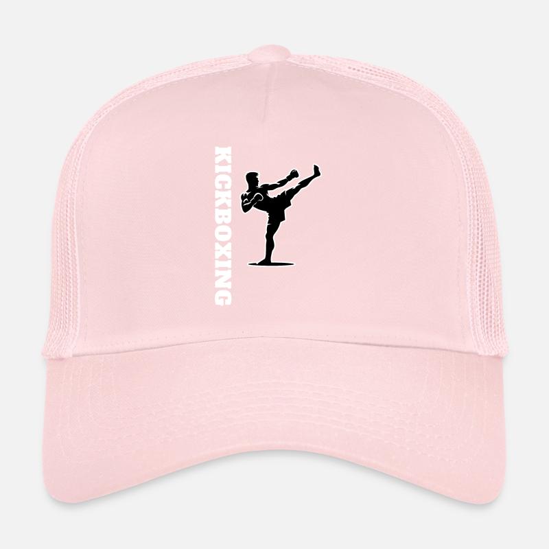 Kickboxing Kickboxer Illustration Trucker Cap