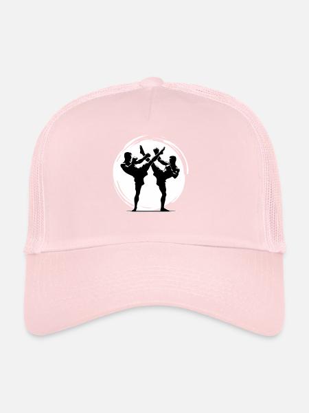 Kickboxing Kickboxer Sparring - Casquette trucker  - rose pâle - Devant