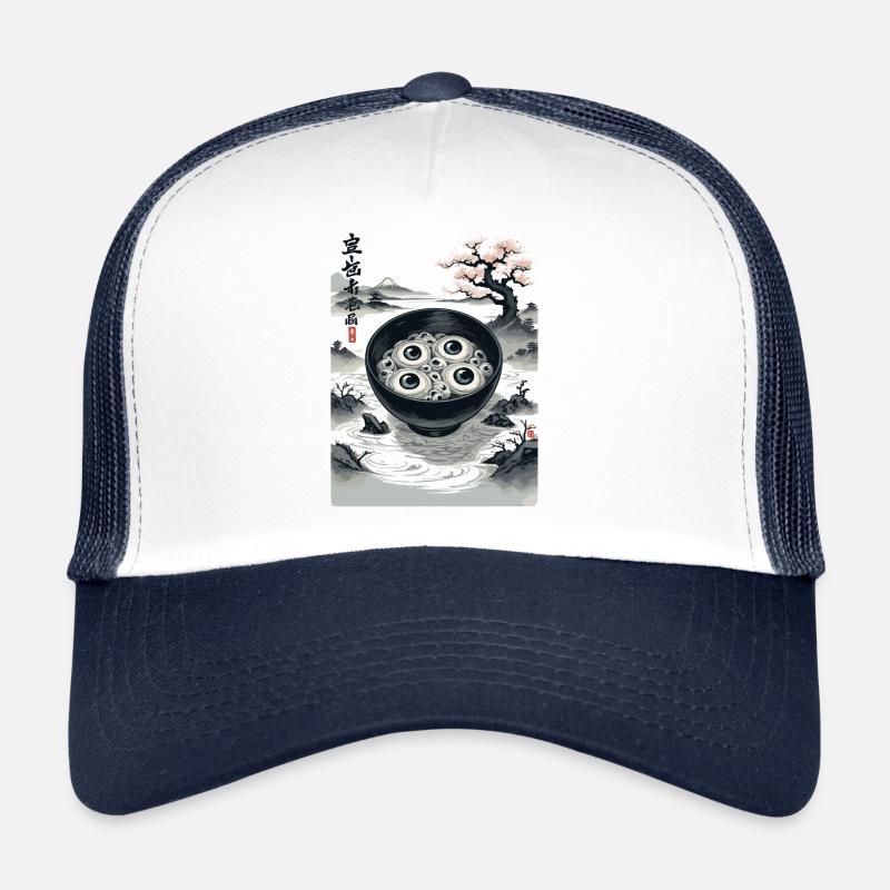 Augapfel Ramen Yokai Japan Ukiyo-E Kunst Trucker Cap