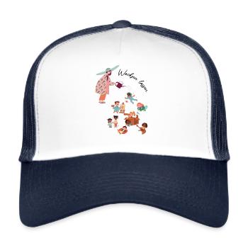 Erzieher mit Herz Wachsen lassen Kinderpfleger - Trucker Cap - Weiß/Navy - Vorne