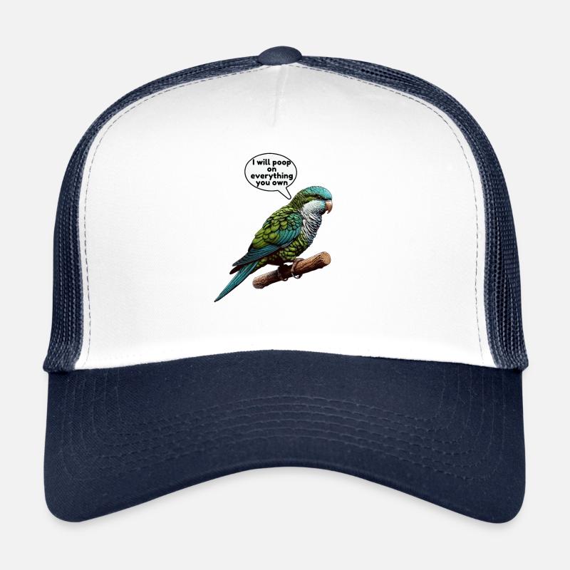 Quaker Parrot Monk Parakeet Trucker Cap