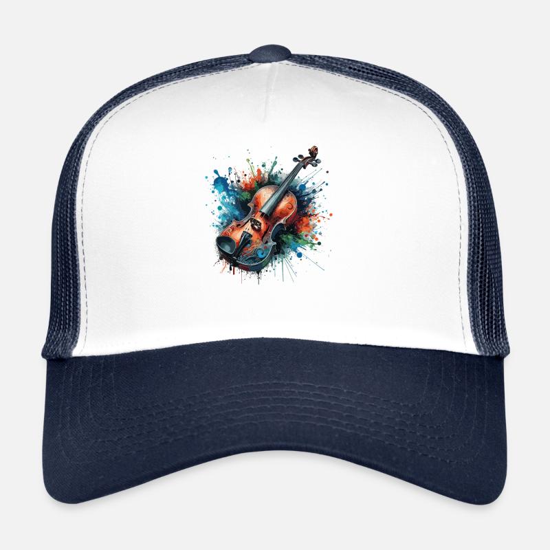 Dessin de violon ColoUful Casquette trucker 