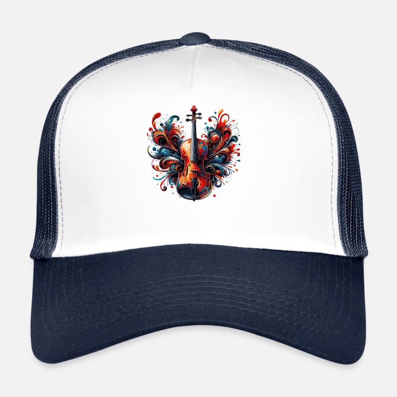 Dessin de violon ColoUful Casquette trucker 