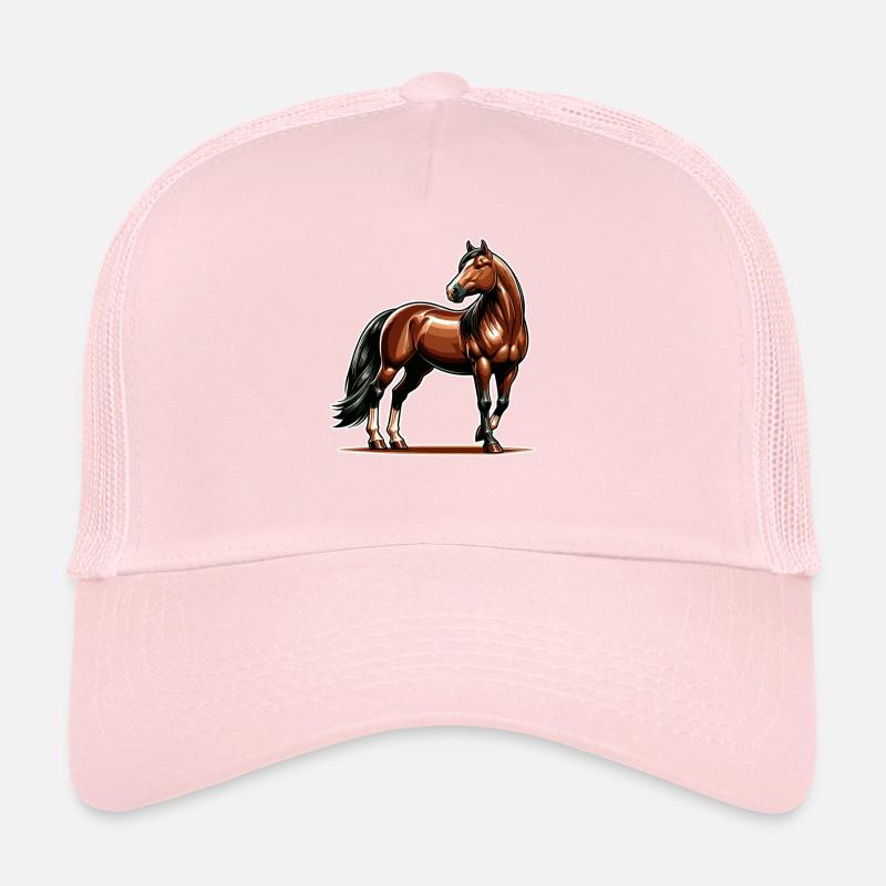 Design de Quarter Horse marron Casquette trucker 