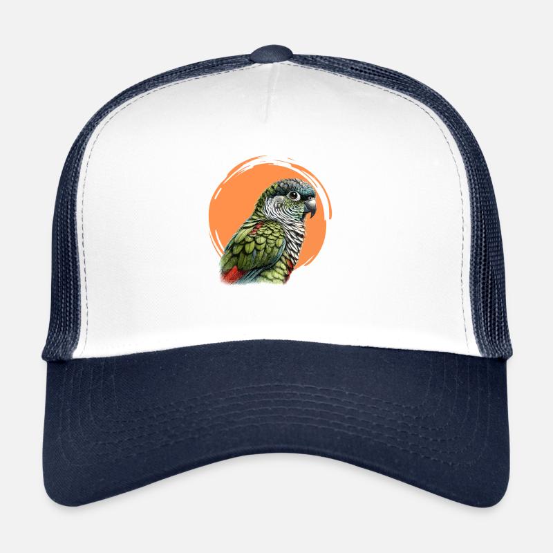 Green Cheeked Conure Art Trucker Cap