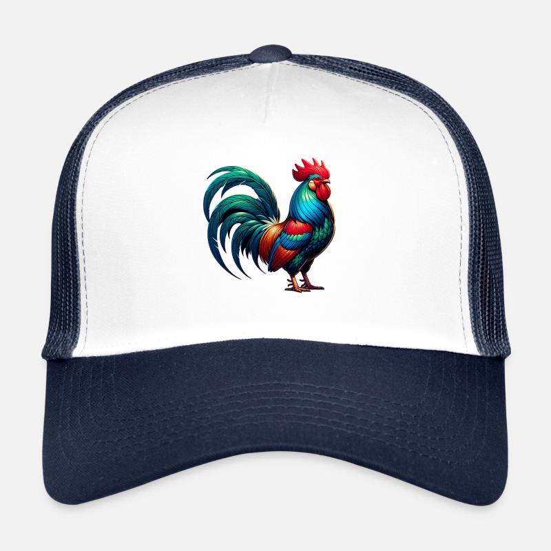 Beautiful Rooster Image Trucker Cap