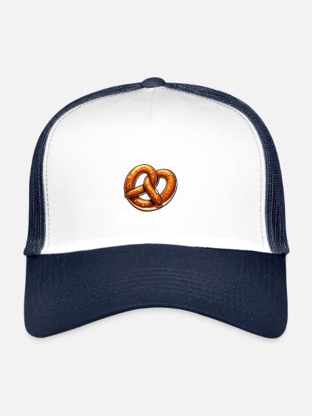 Bretzel citation Bretzel cadeaux - Let’s get knotty - Casquette trucker  - blanc/marine - Devant
