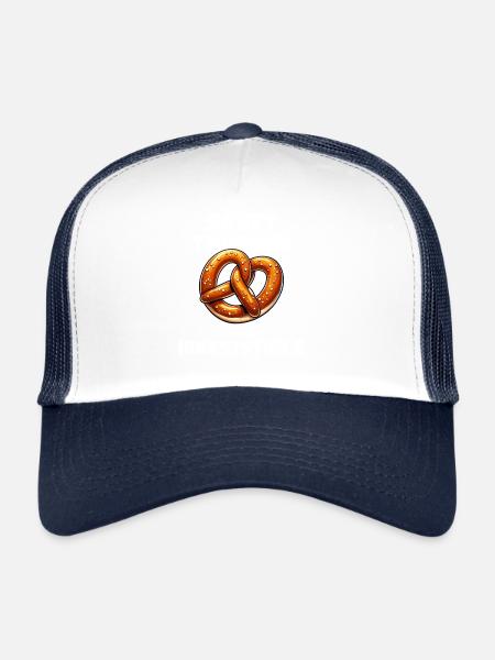 Bretzel citation bretzel cadeaux - Casquette trucker  - blanc/marine - Devant