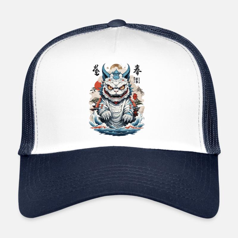 Asiatische Katzen Ukiyo-E Farbholzschnitt Design Trucker Cap