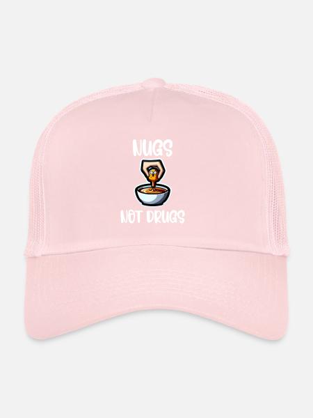 Croquettes de poulet drôle pépite de poulet dessin - Casquette trucker  - rose pâle - Devant