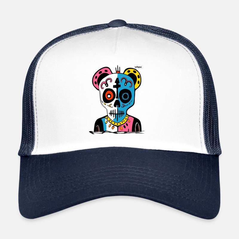 Moderne Kunst Abstrakt Pop Panda Zombie Trucker Cap
