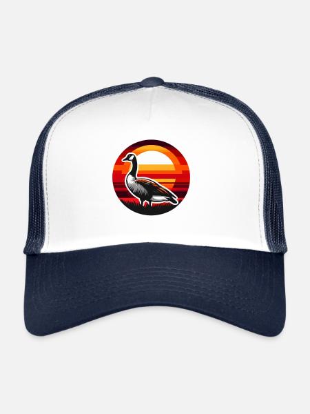 Canadian Goose Coucher de soleil Fond - Casquette trucker  - blanc/marine - Devant